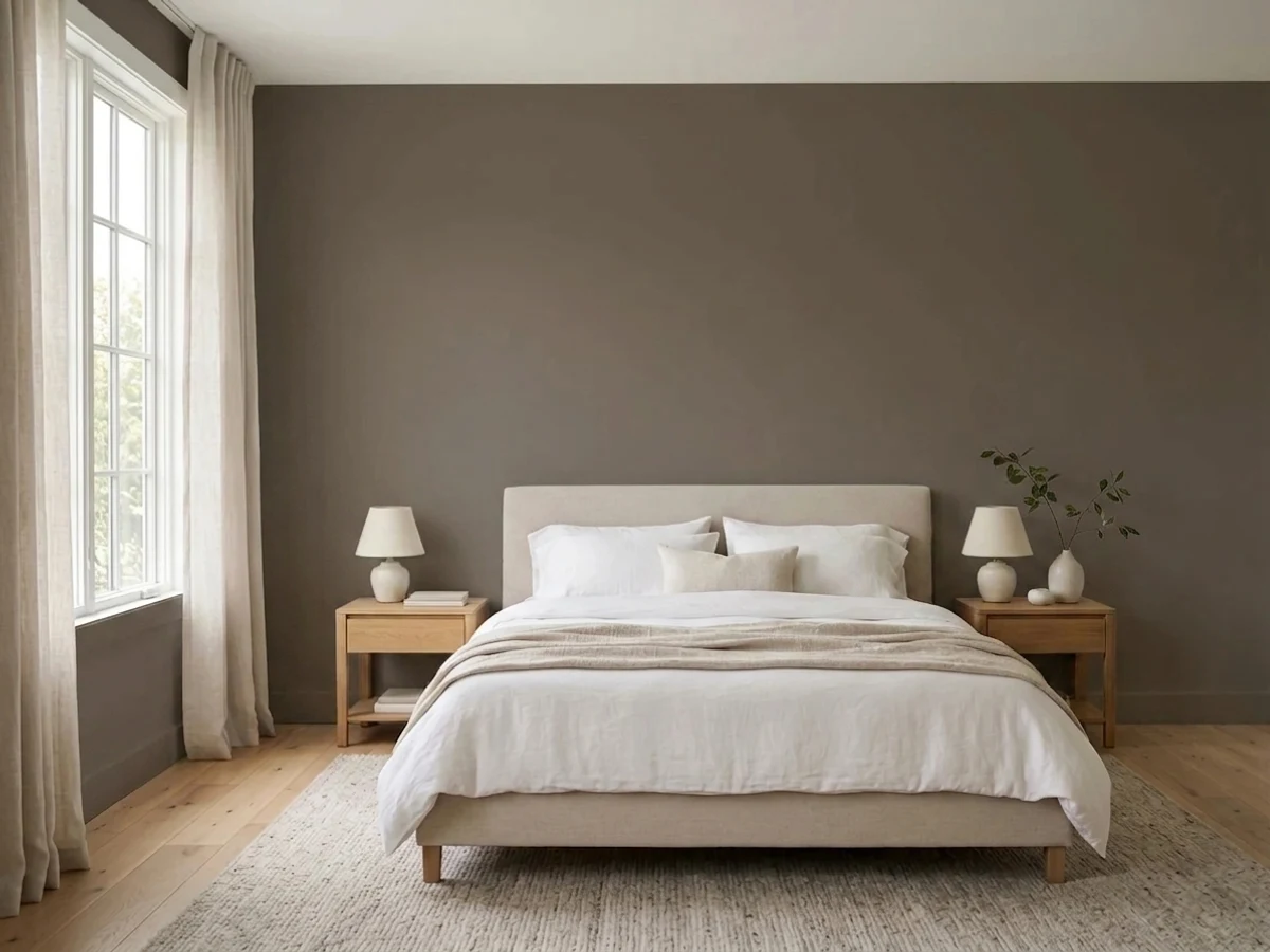Benjamin Moore Dixon Brown in a bedroom