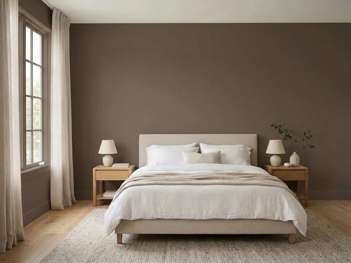 Benjamin Moore Mustang in a bedroom