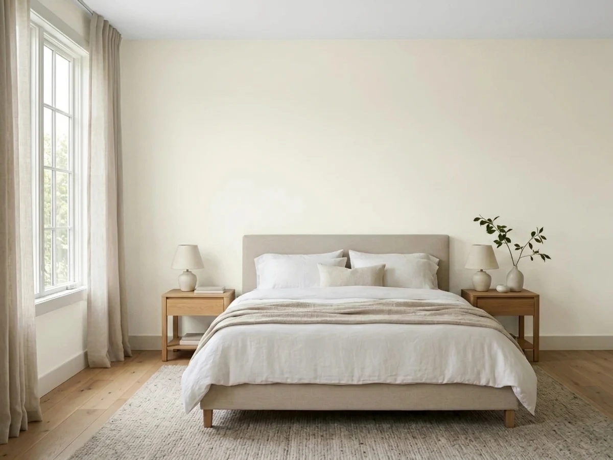 Room painted in White Dove