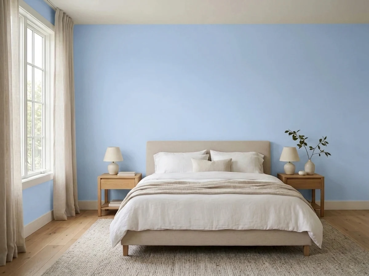 Benjamin Moore Windmill Wings in a bedroom