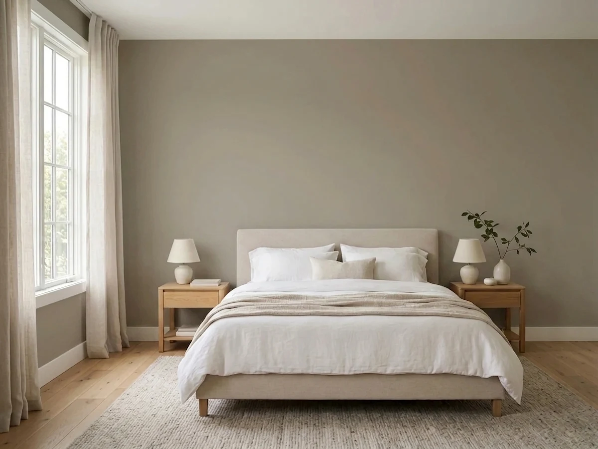 Clare Greige in a bedroom