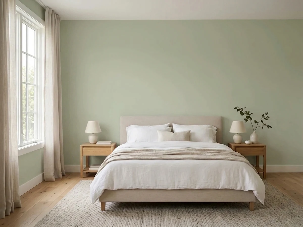 Bedroom painted in Diamond Vogel Arbor Vitae