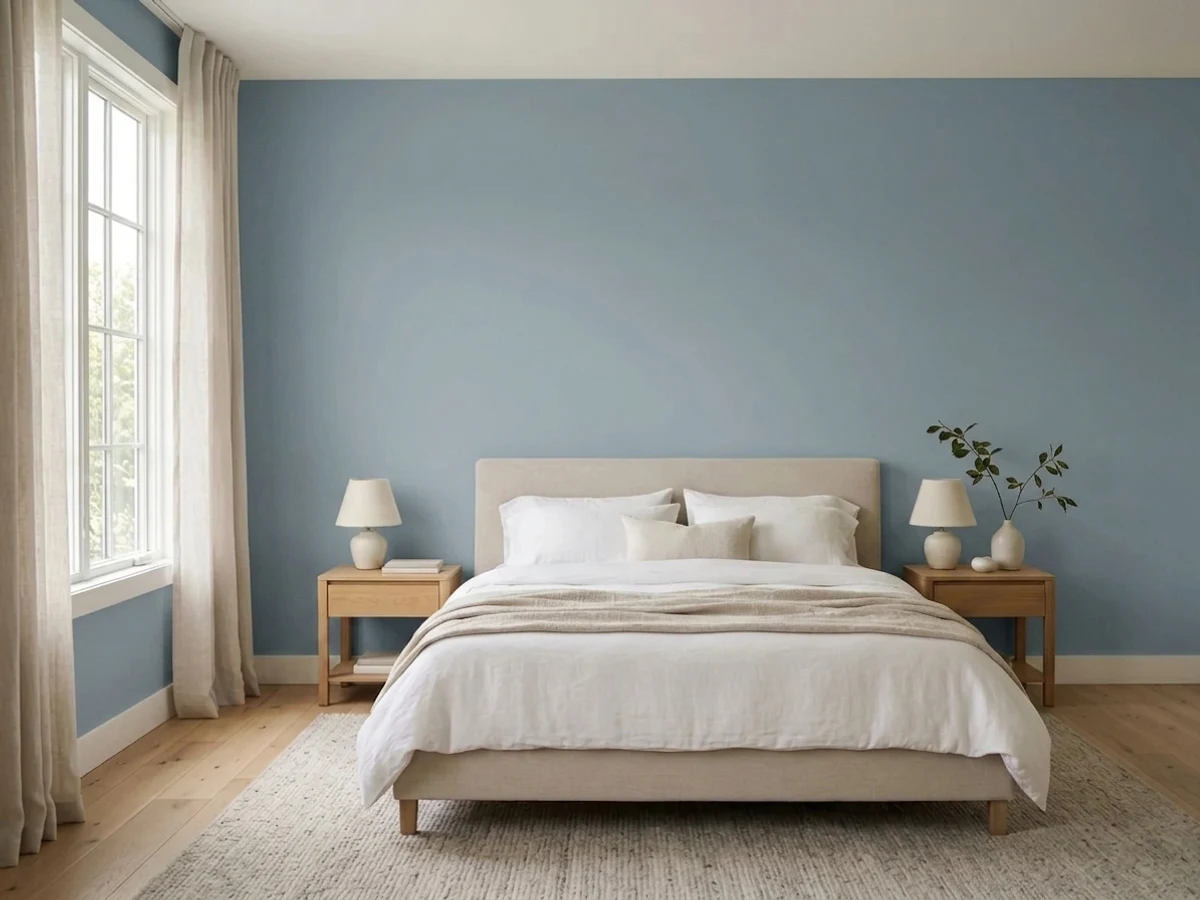 Diamond Vogel In the Blue in a bedroom