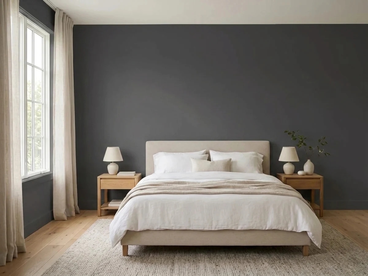 Dunn-Edwards Fired Bronze in a bedroom