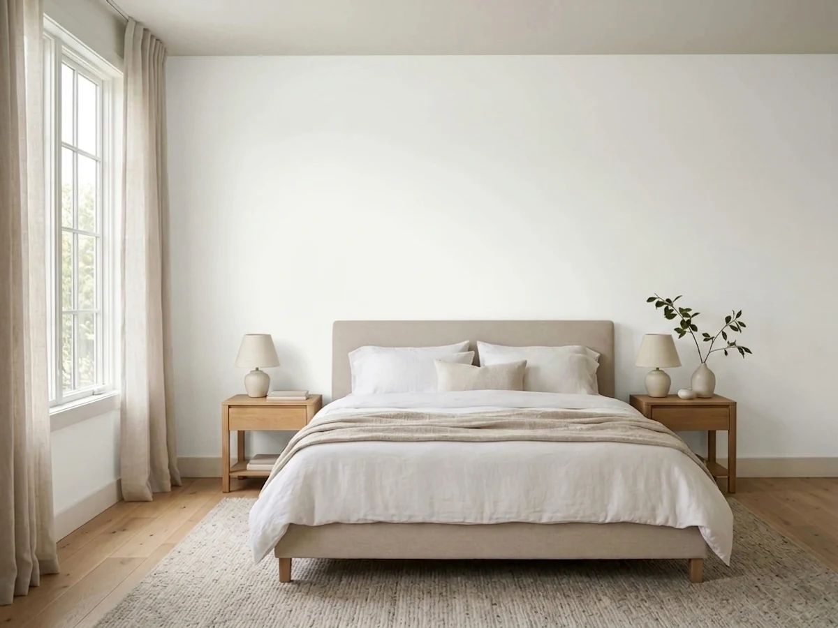 Bedroom painted in Dutch Boy Super White