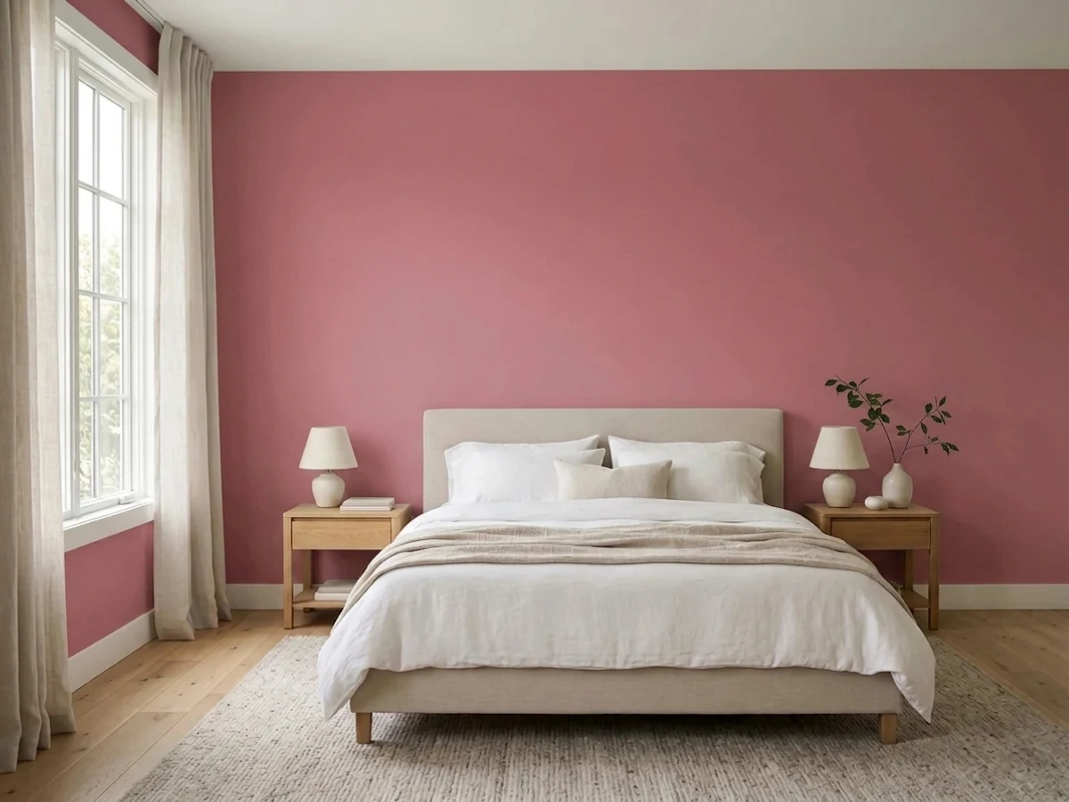 Glidden Arbor Rose in a bedroom