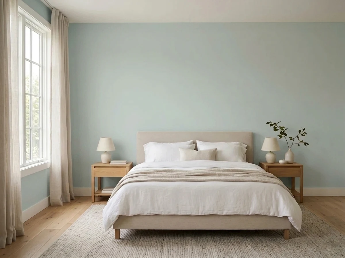 HGTV Home by Sherwin-Williams Copen Blue in a bedroom