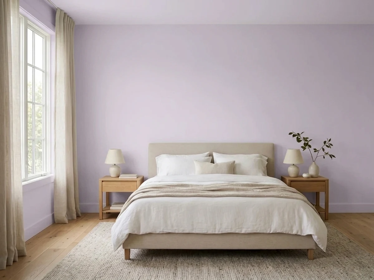 HGTV Home by Sherwin-Williams Purple Potential in a bedroom