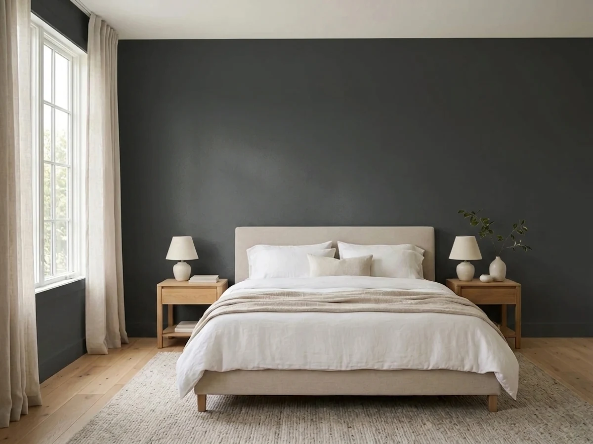 Portola Paints Black Sky in a bedroom