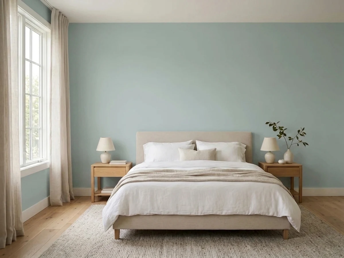 Portola Paints Costa in a bedroom