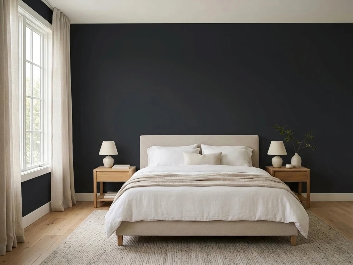 PPG / Glidden Black Magic in a bedroom