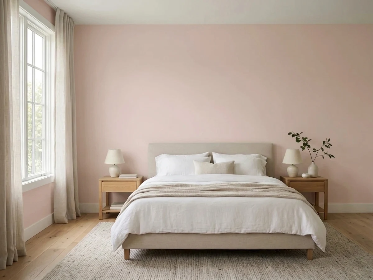 Sherwin-Williams Teaberry in a bedroom