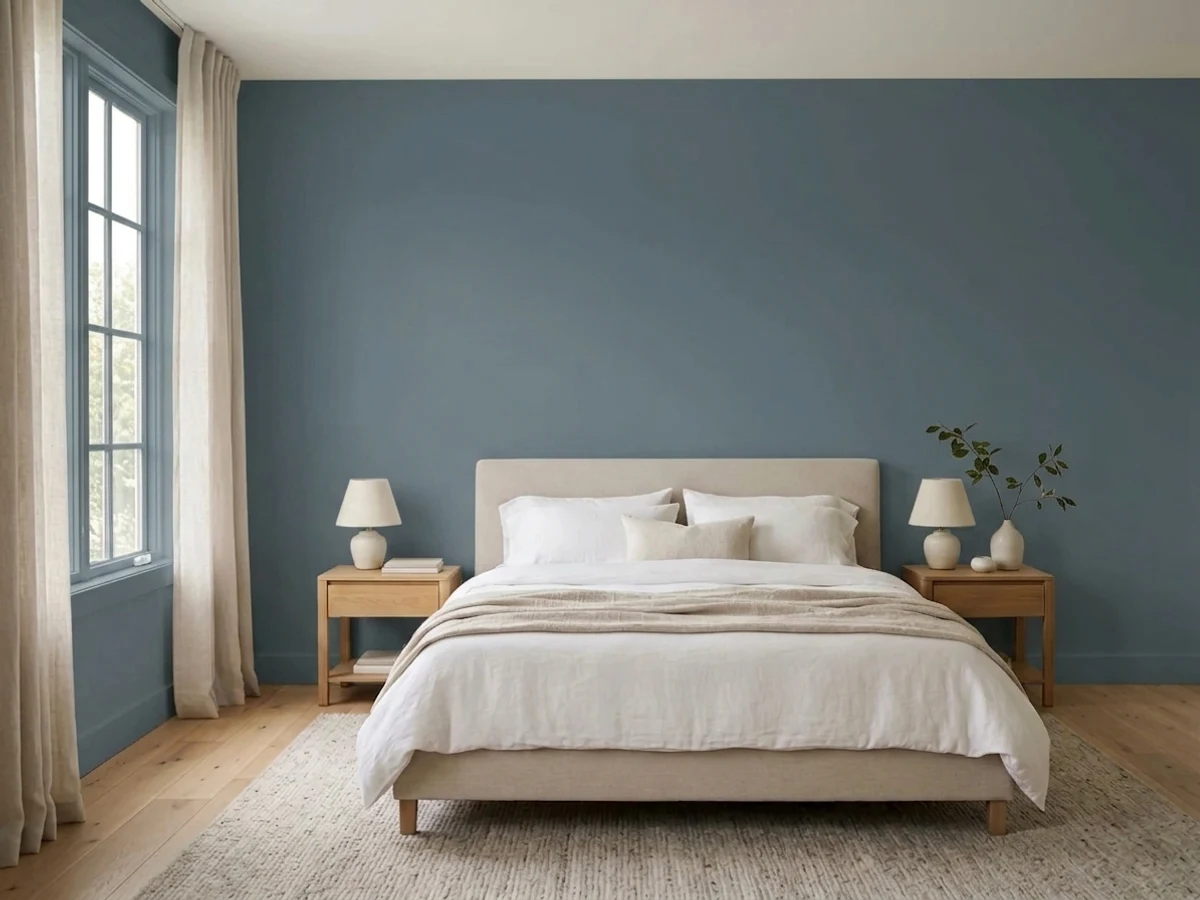 Sherwin-Williams Waterloo in a bedroom