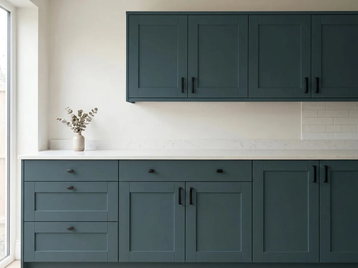 Annie Sloan Aubusson Blue in a cabinet