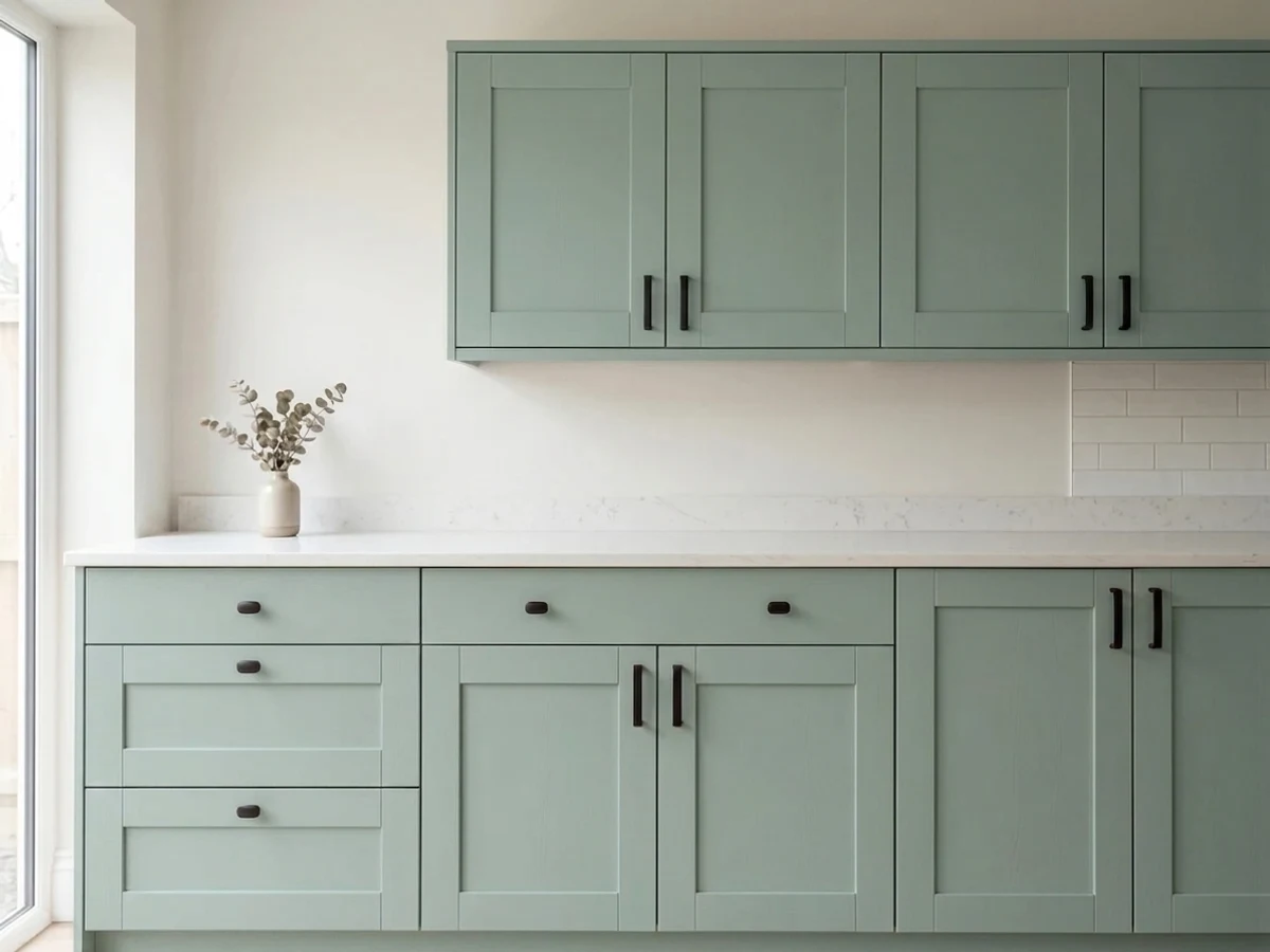 Annie Sloan Duck Egg Blue in a cabinet
