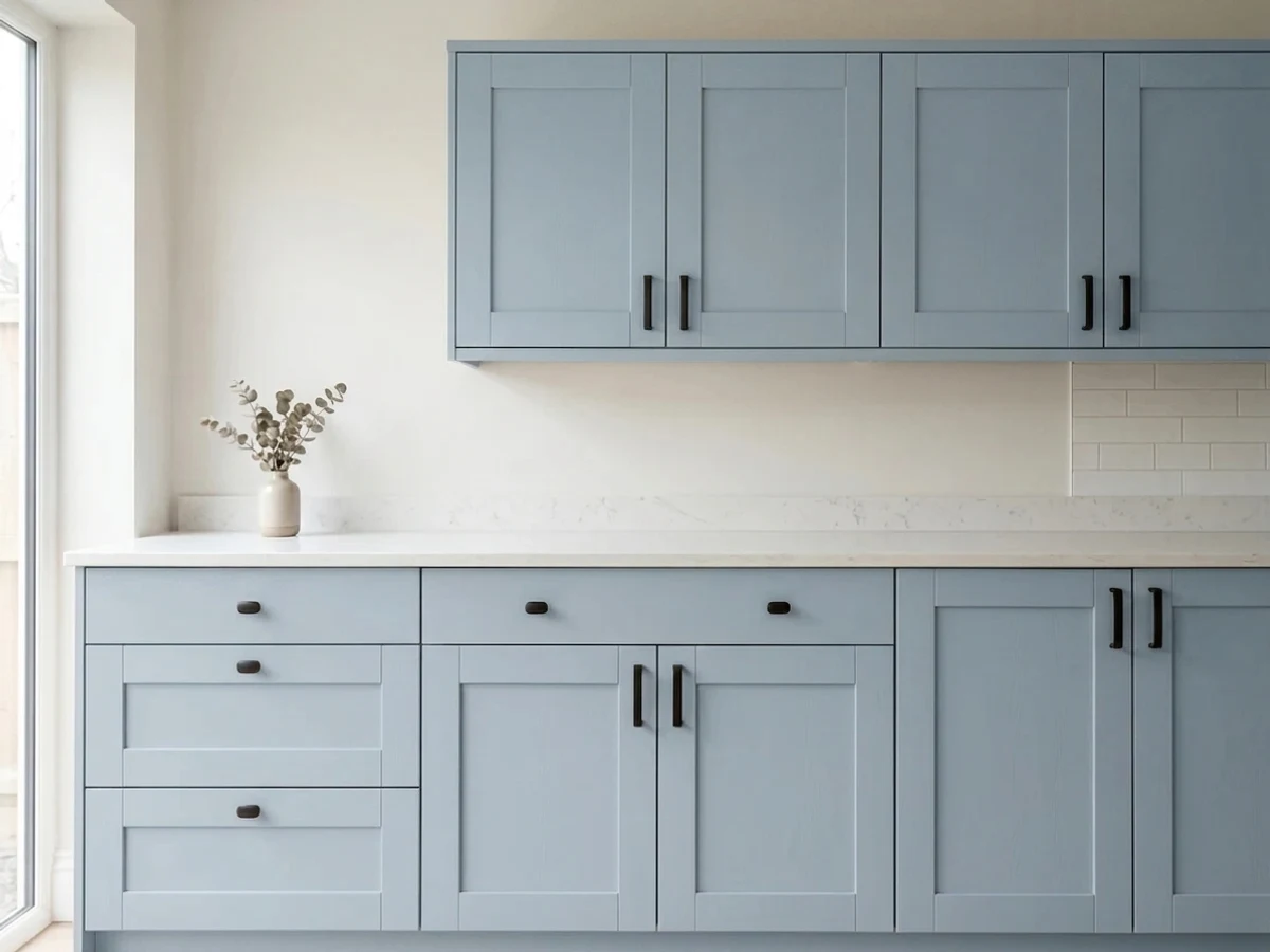 Annie Sloan Louis Blue in a cabinet