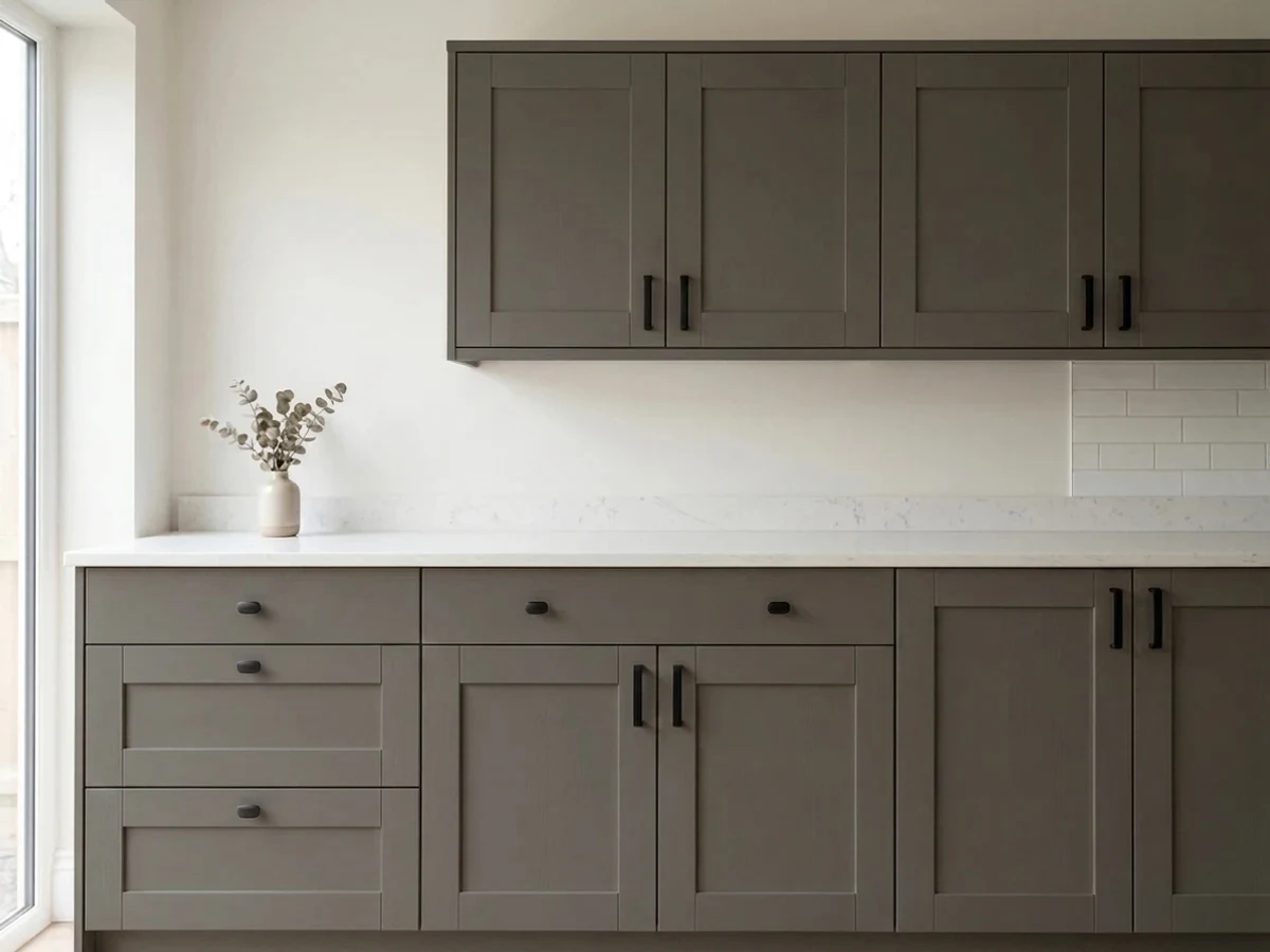 Benjamin Moore Kendall Charcoal in a cabinet