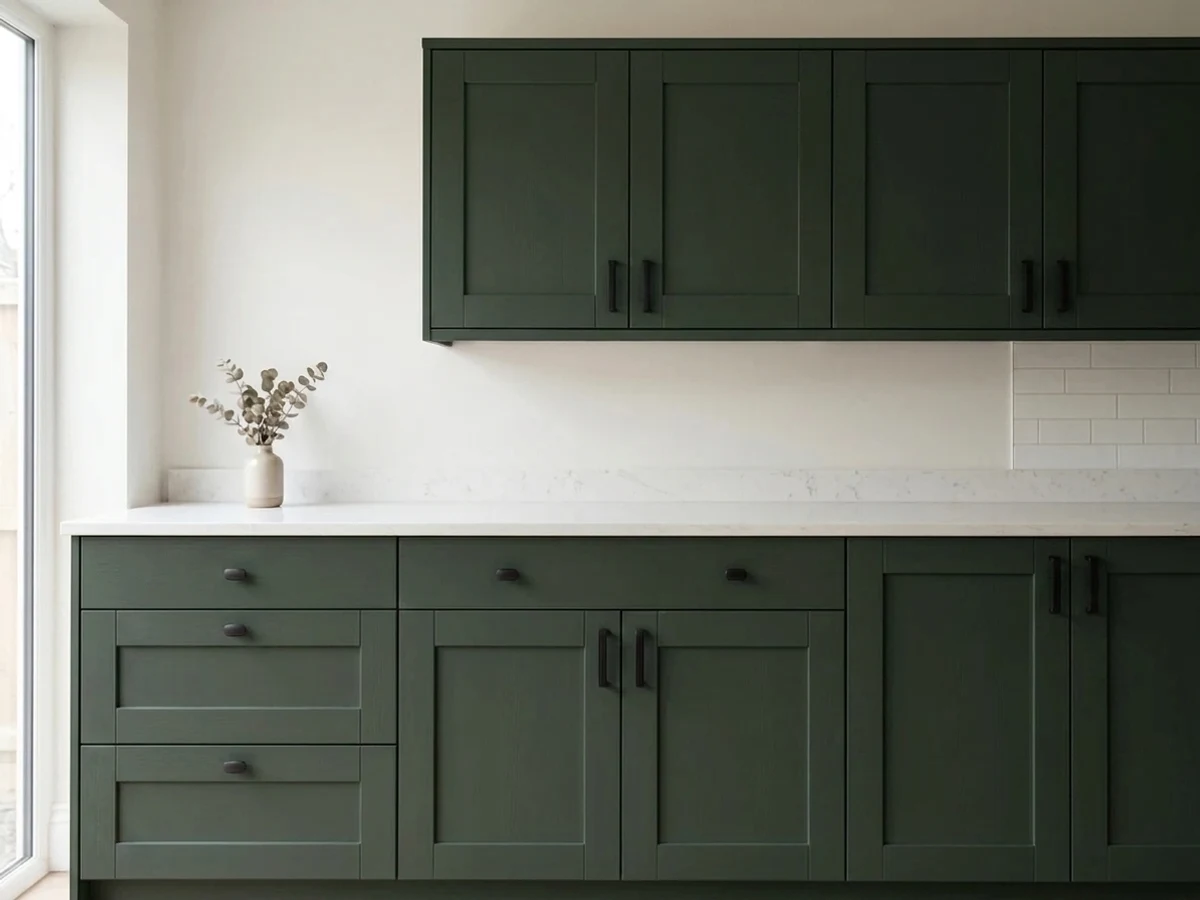 Benjamin Moore Salamander in a cabinet