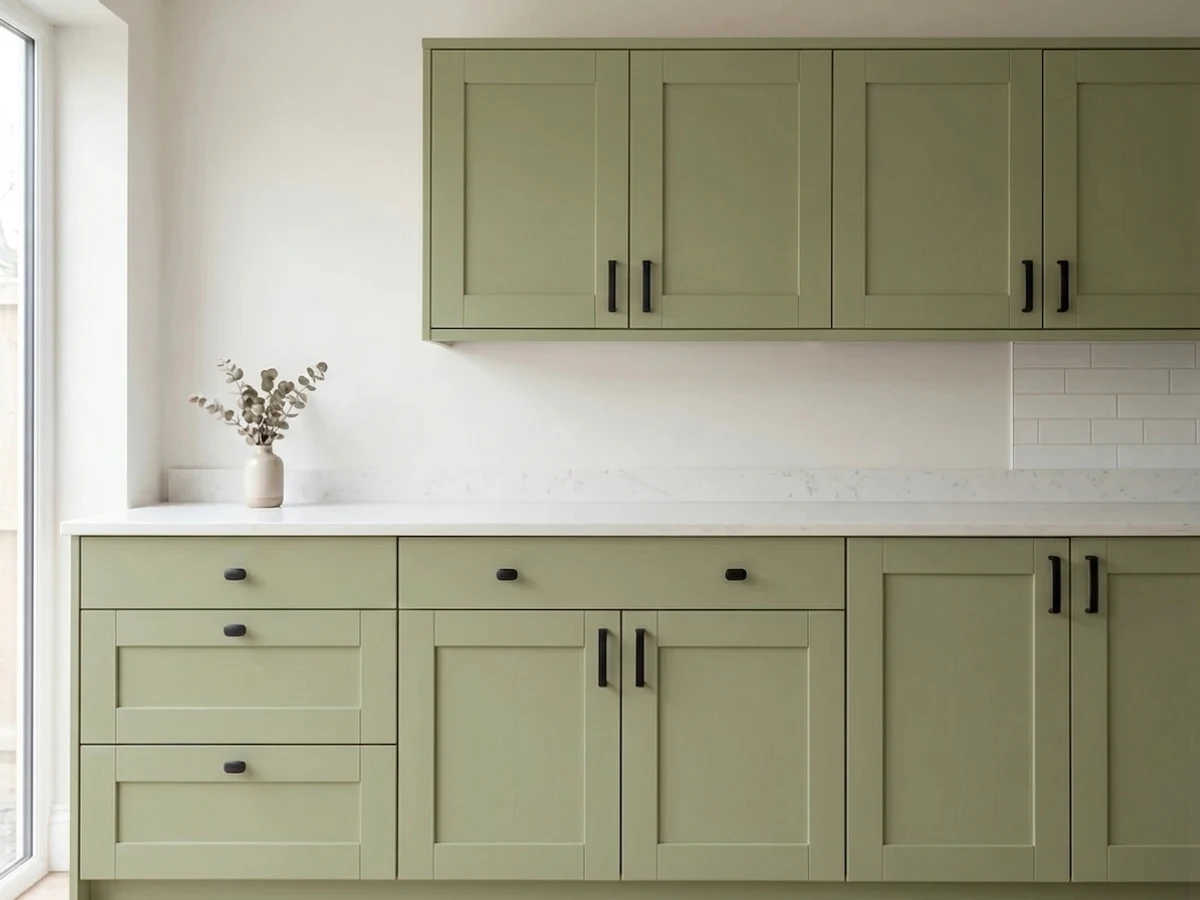 green kitchen cabinets color idea — Avocado Toast
