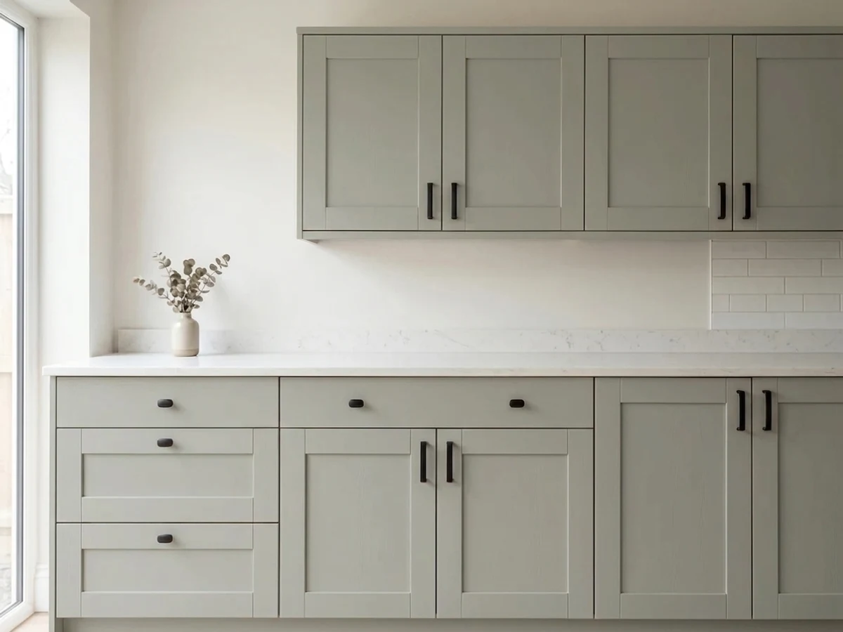 Farrow & Ball Pigeon in a cabinet