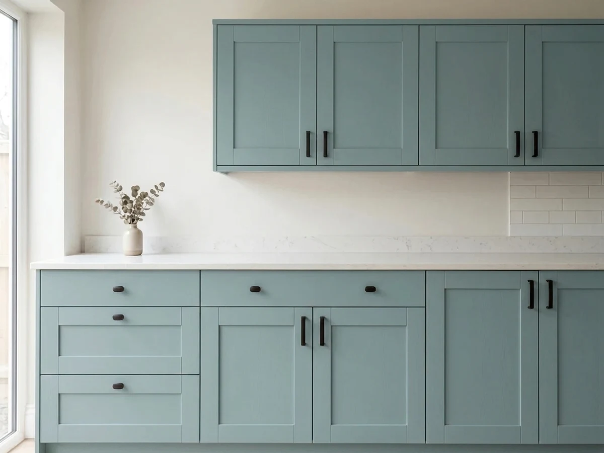Rust-Oleum Blue Harbor in a cabinet