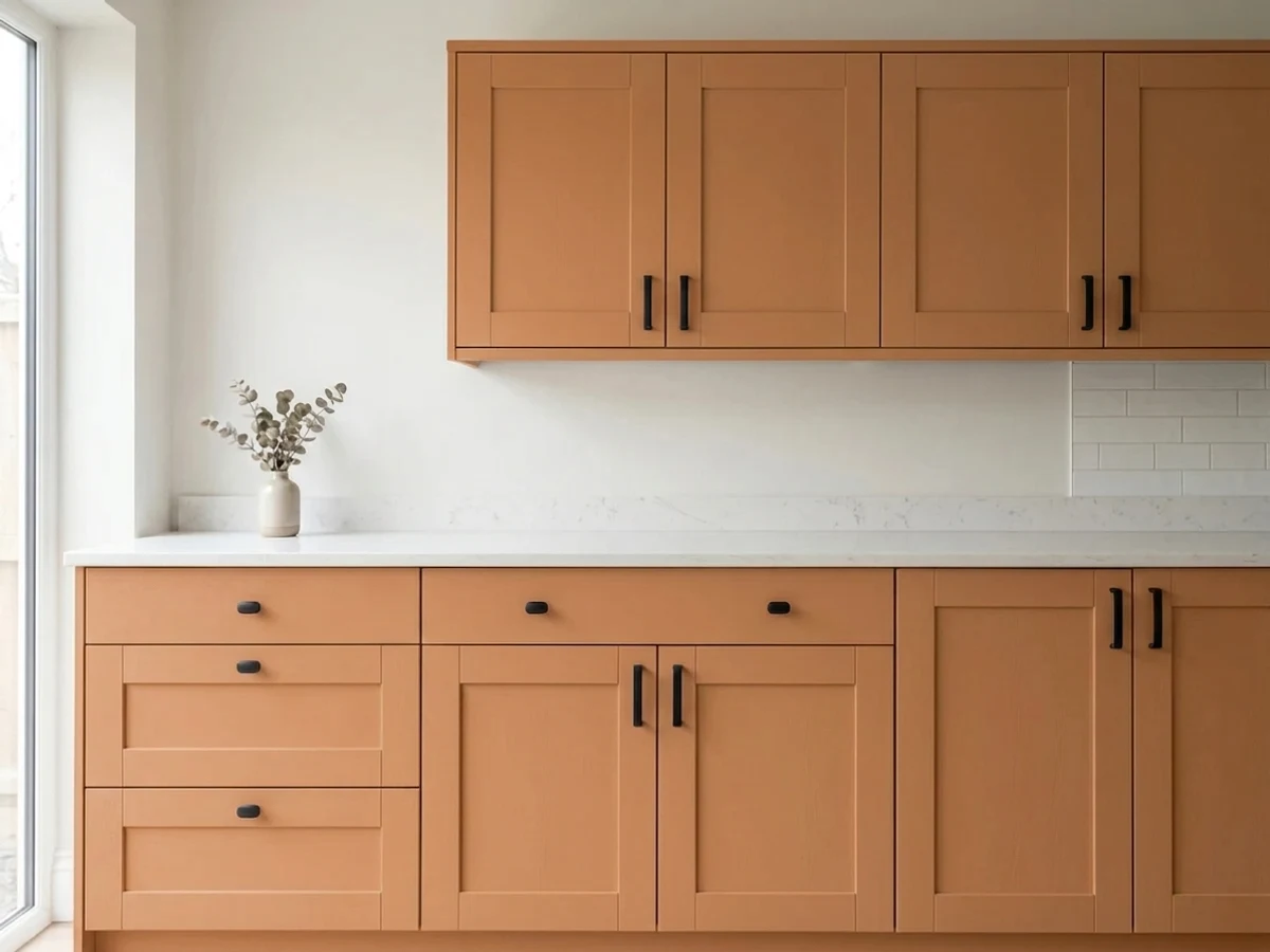 Rust-Oleum Terracotta in a cabinet