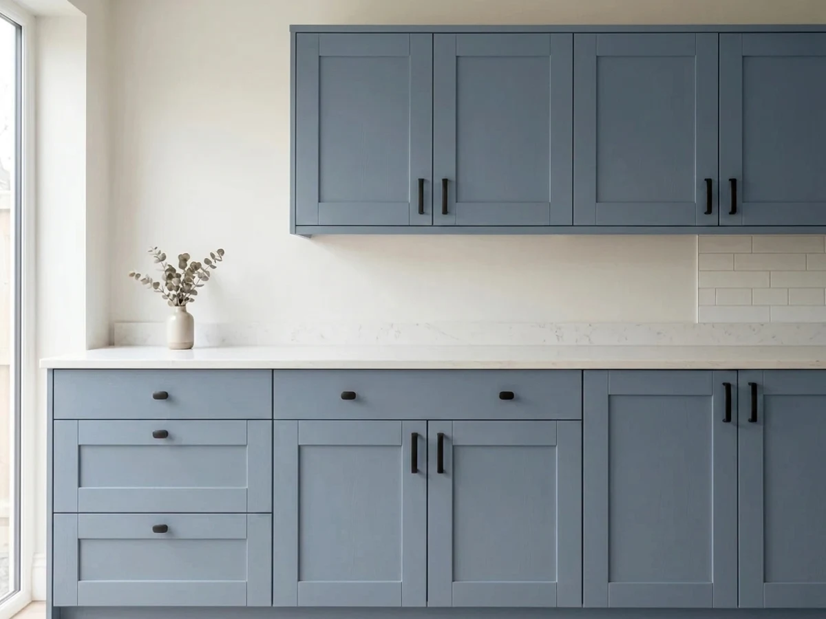 Sherwin-Williams Denim in a cabinet