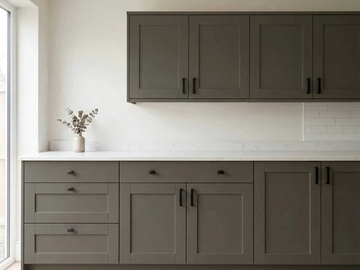 Kitchen painted in Sherwin-Williams Urbane Bronze