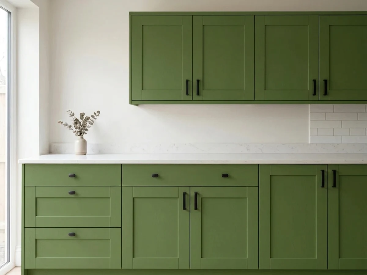 Valspar Lime Twist in a cabinet