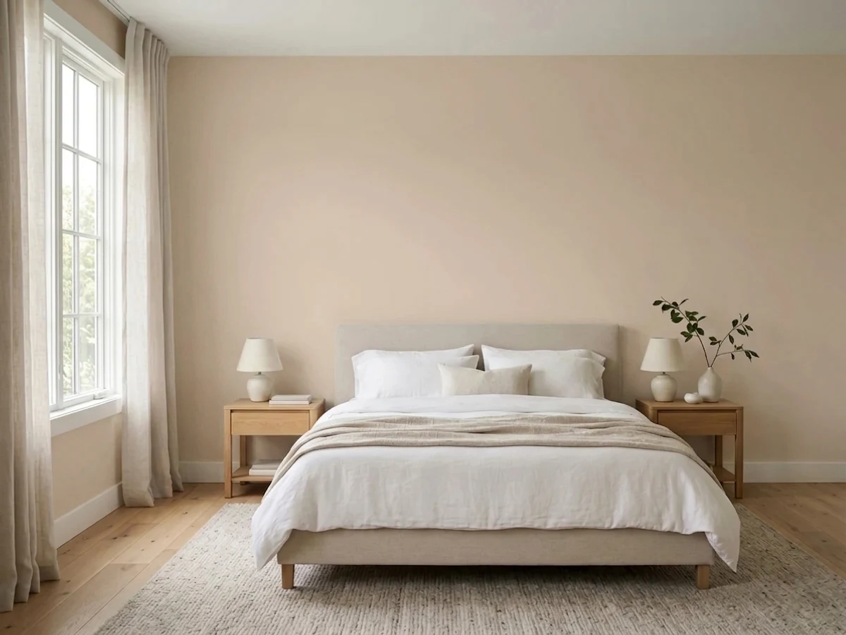 neutral calming bedroom color idea — Setting Plaster
