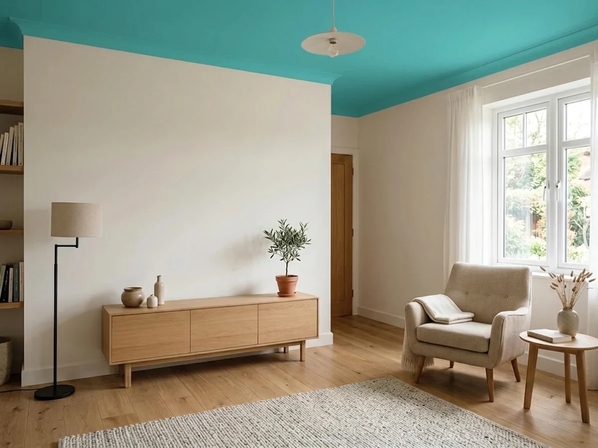 Behr Brilliant Sea in a ceiling