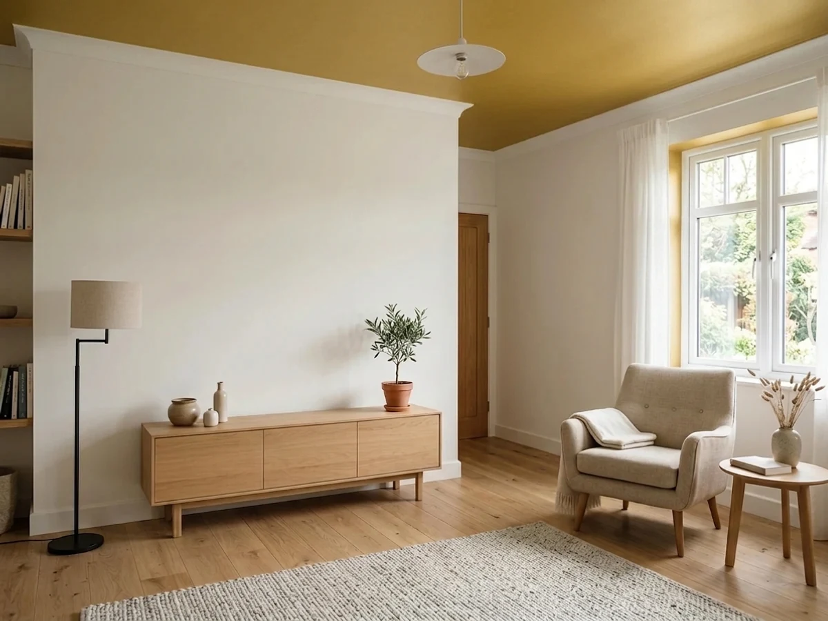Behr Gold Ink in a ceiling