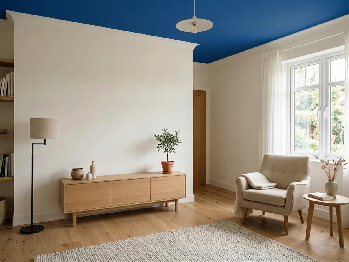 Behr Royal Breeze in a ceiling