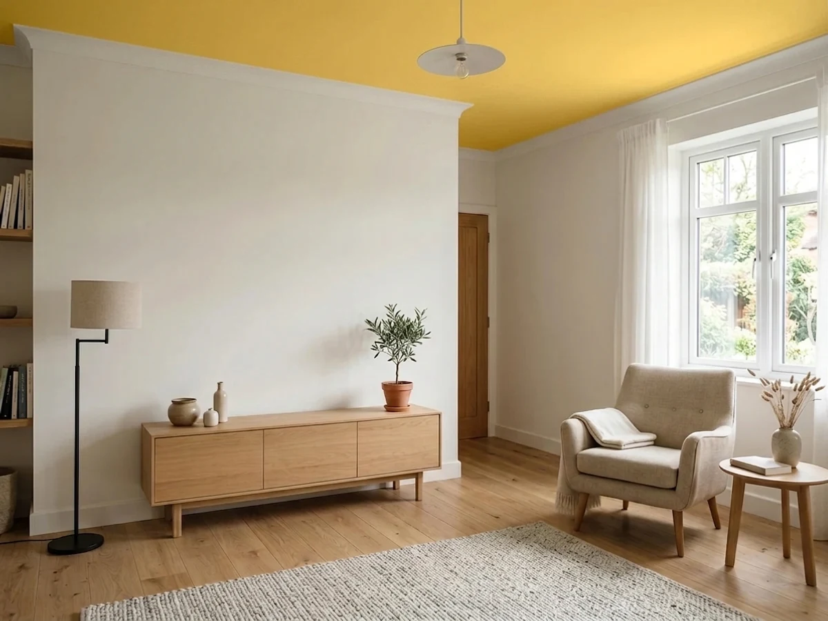 deep golden orchard accent ceilings — trending yellow ceiling colors 2026