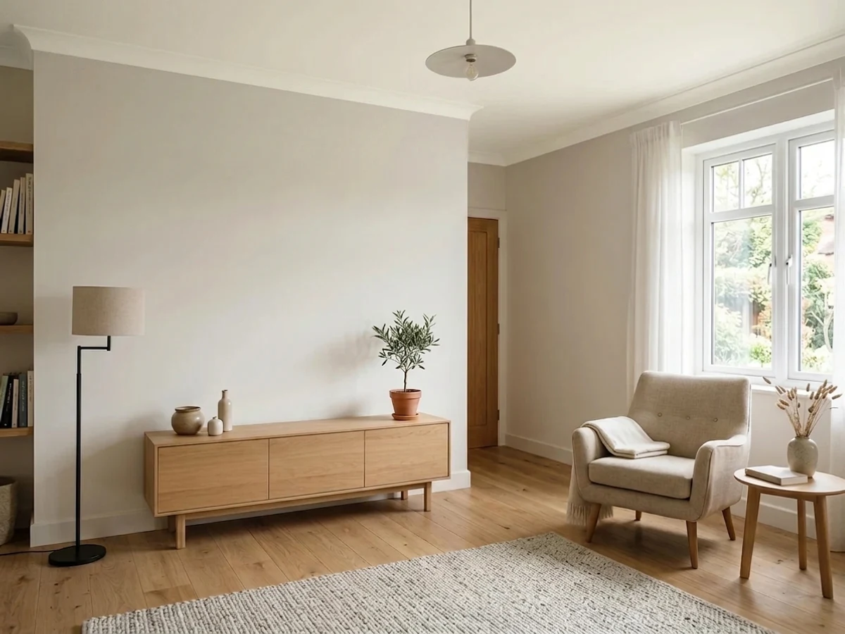 Room painted in White Dove