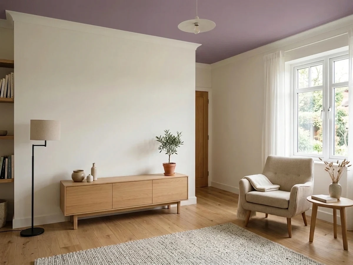 Dunn-Edwards Muted Berry in a ceiling
