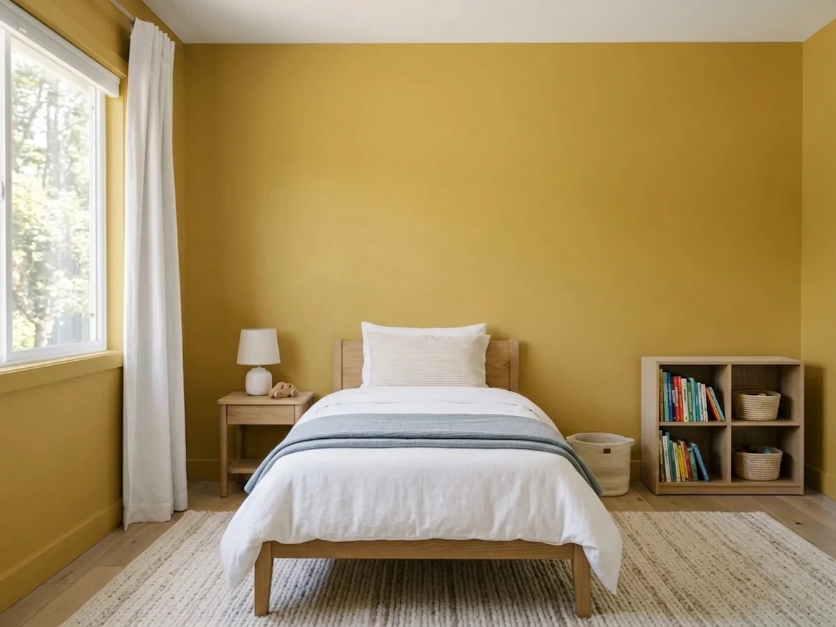 Behr Gold Ink in a childrens room