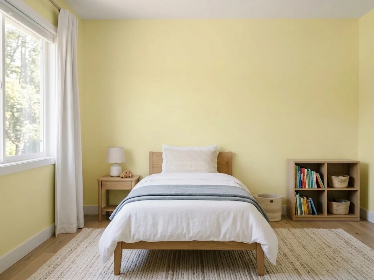 color-drenched yellow ceilings — trending yellow children's room colors 2026