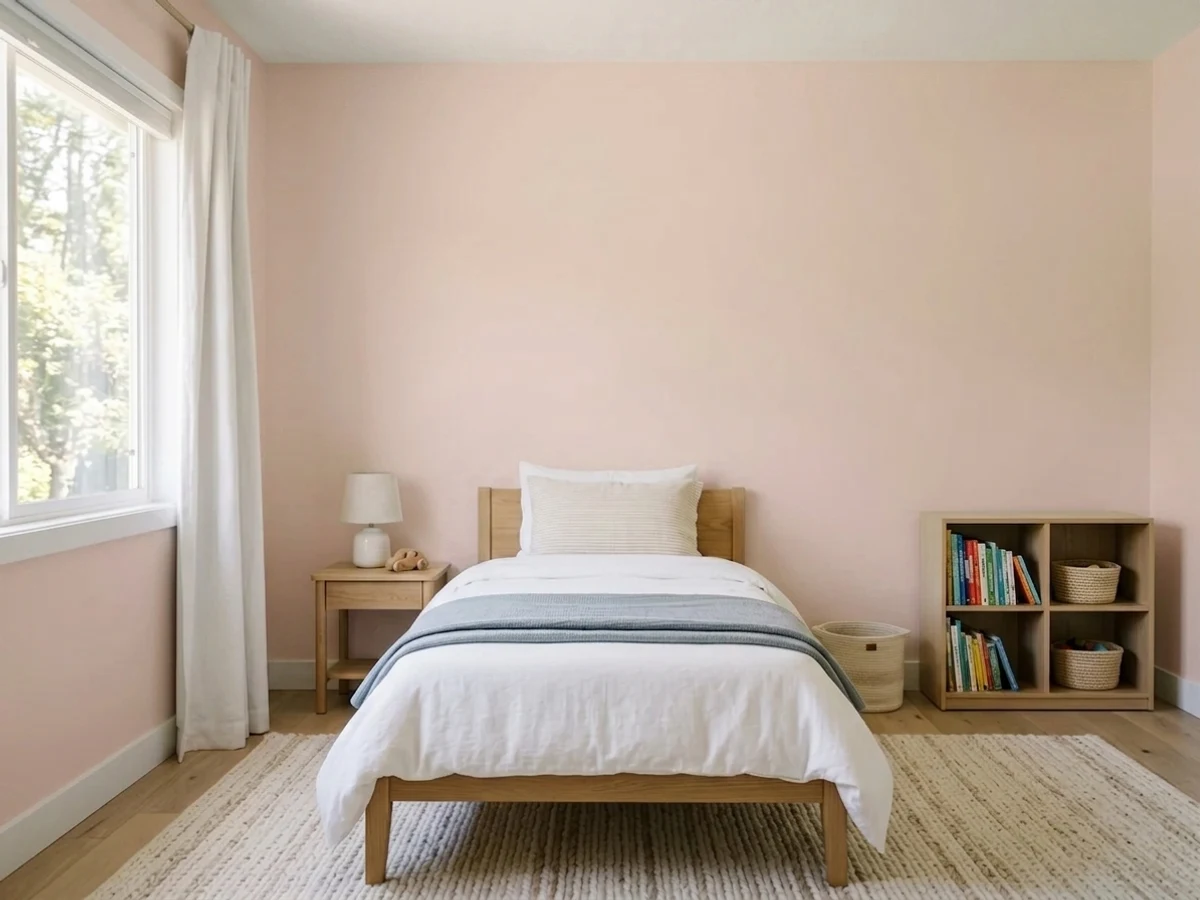 Benjamin Moore Odessa Pink in a childrens room