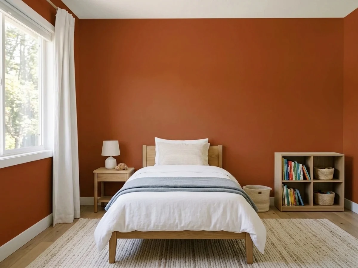 Benjamin Moore Rust in a childrens room