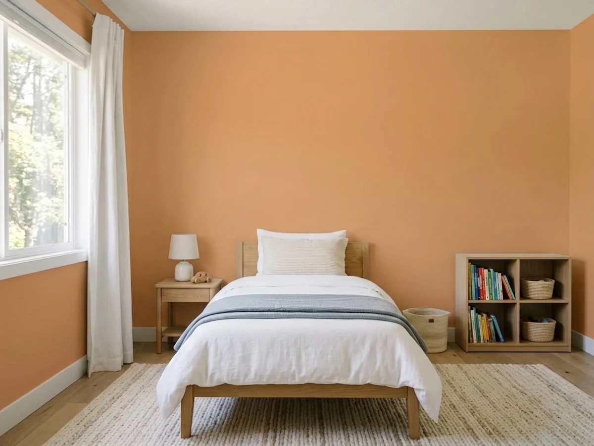 terracotta-leaning orange — trending orange children's room colors 2026