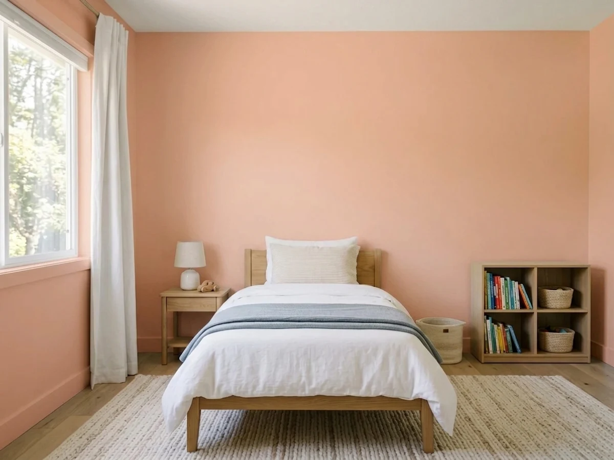bold color-drenched pink — trending pink children's room colors 2026
