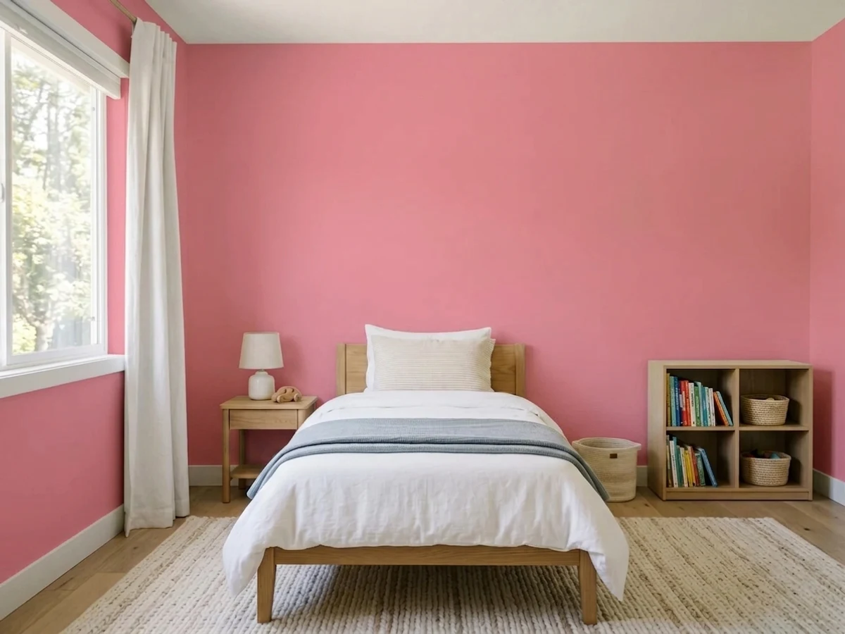 Sherwin-Williams Cheery in a childrens room