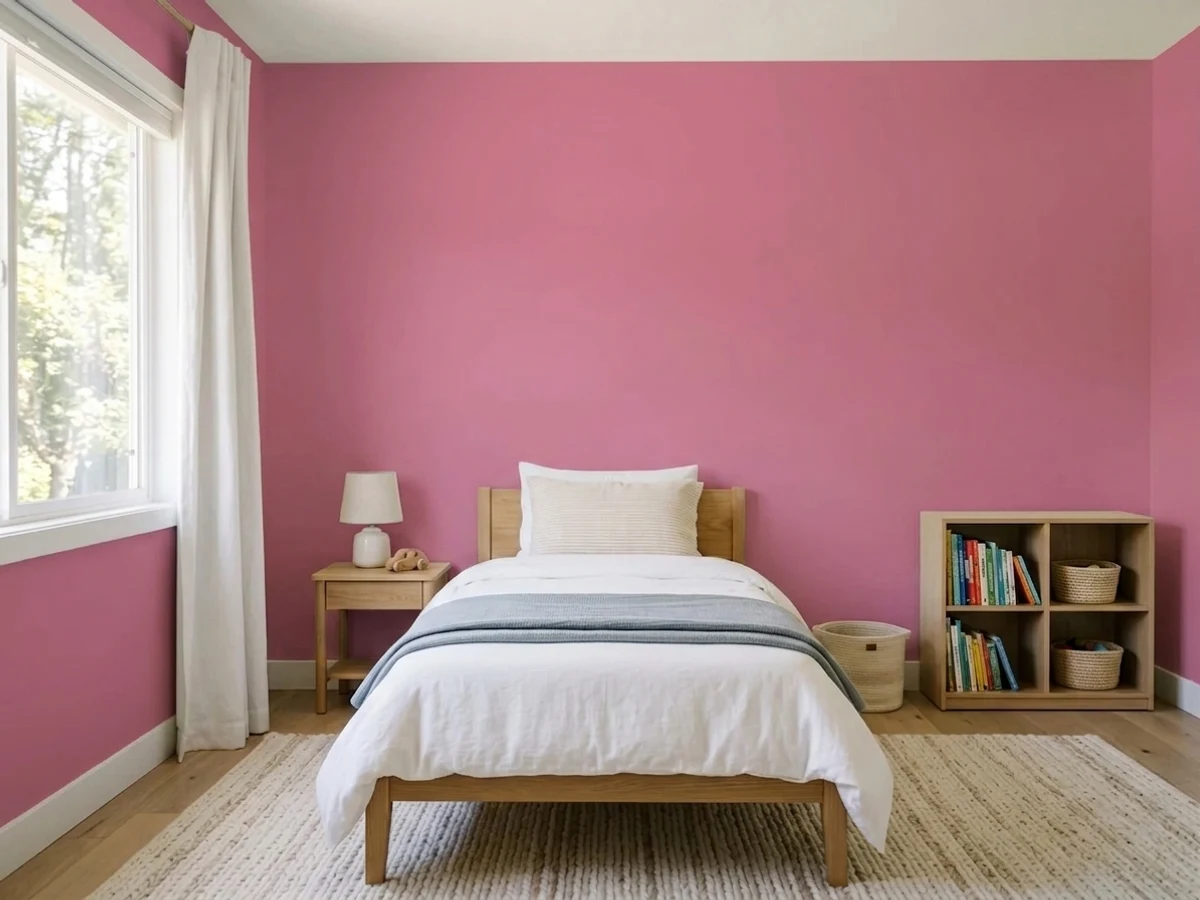 Sherwin-Williams Hibiscus in a childrens room