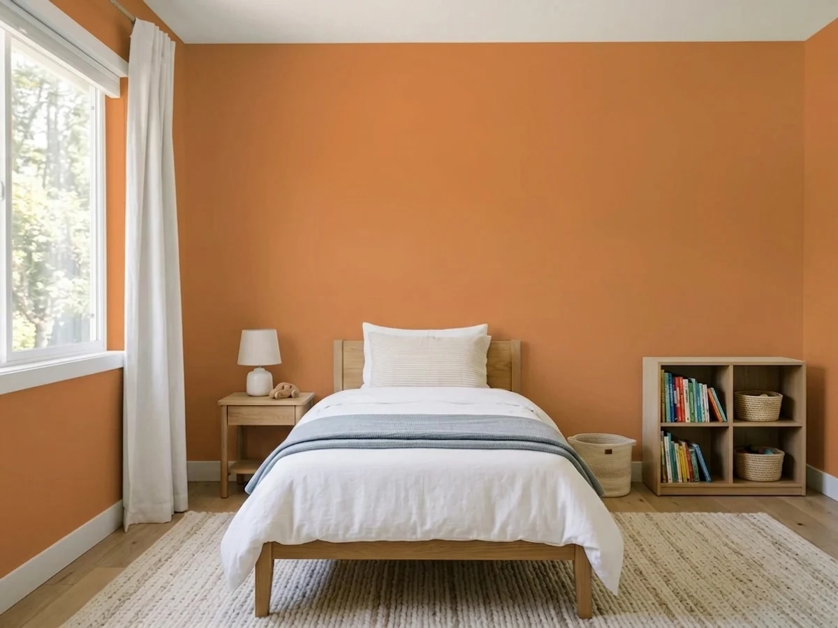 Sherwin-Williams Navel in a childrens room