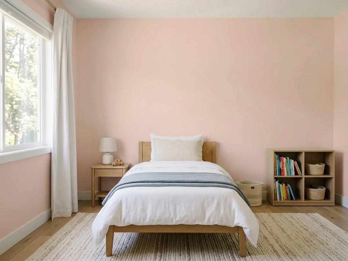 Sherwin-Williams Pink Moment in a childrens room