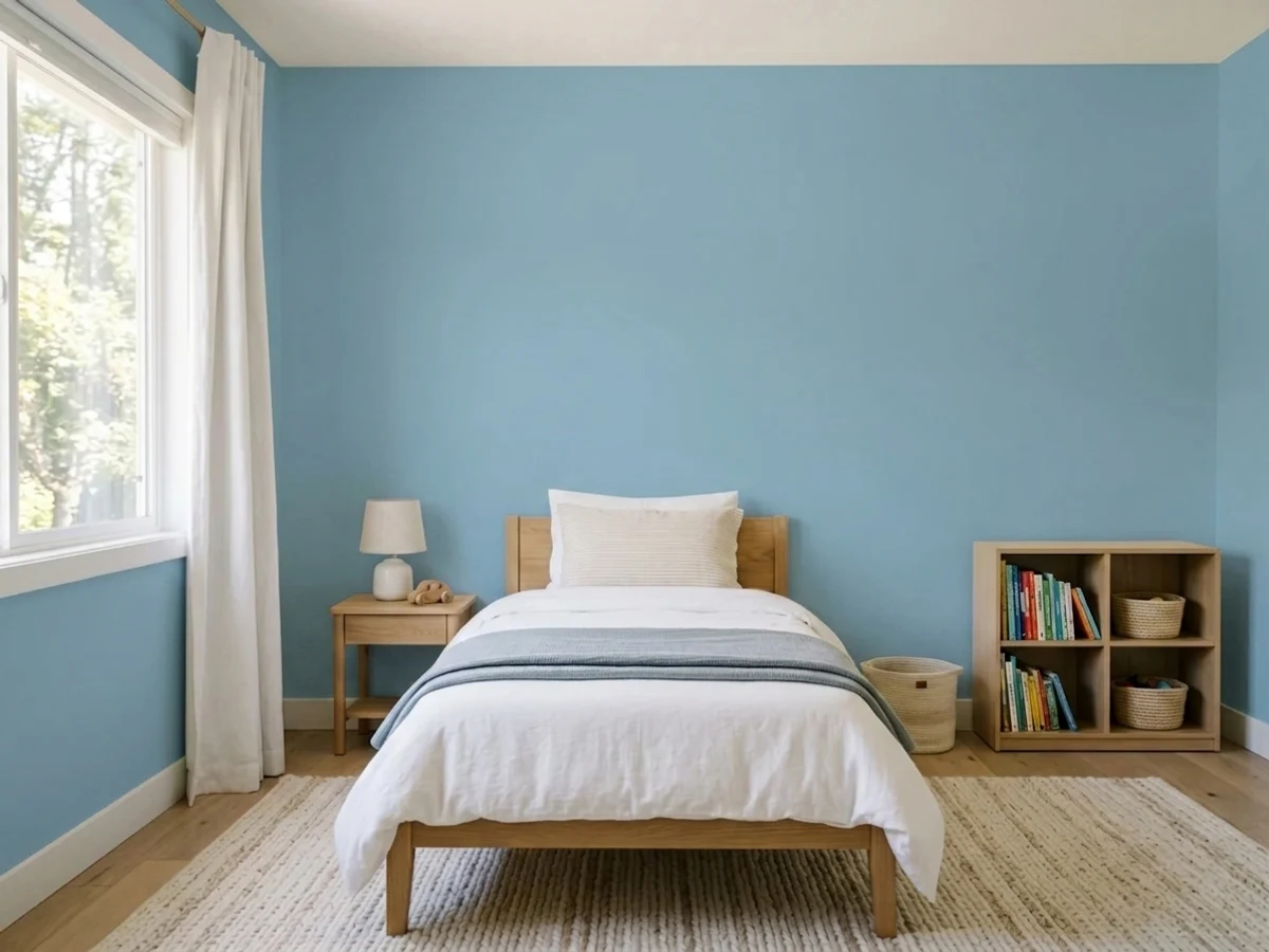 deep jewel-tone blue — trending blue children's room colors 2026