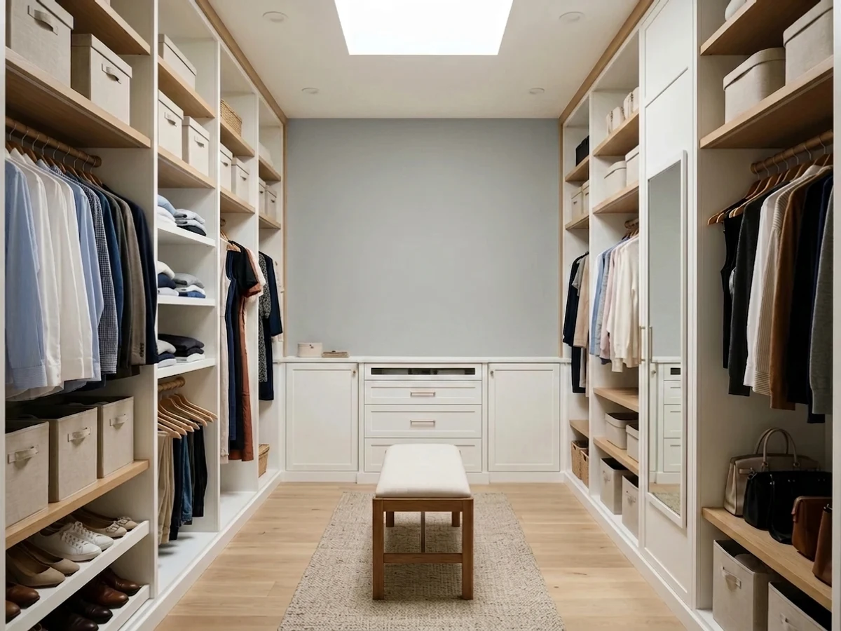 deep charcoal built-ins — trending gray closet colors 2026