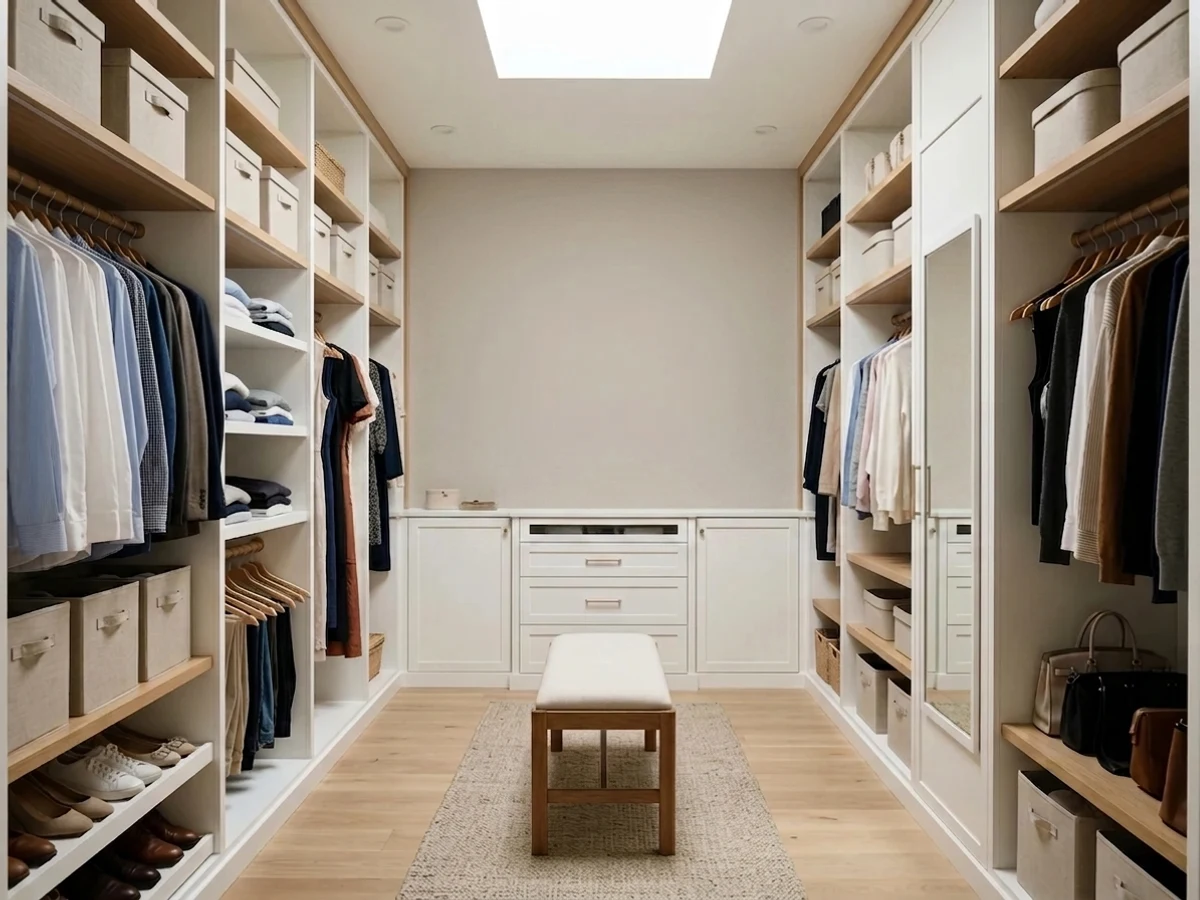 soft putty trim — trending neutral closet colors 2026