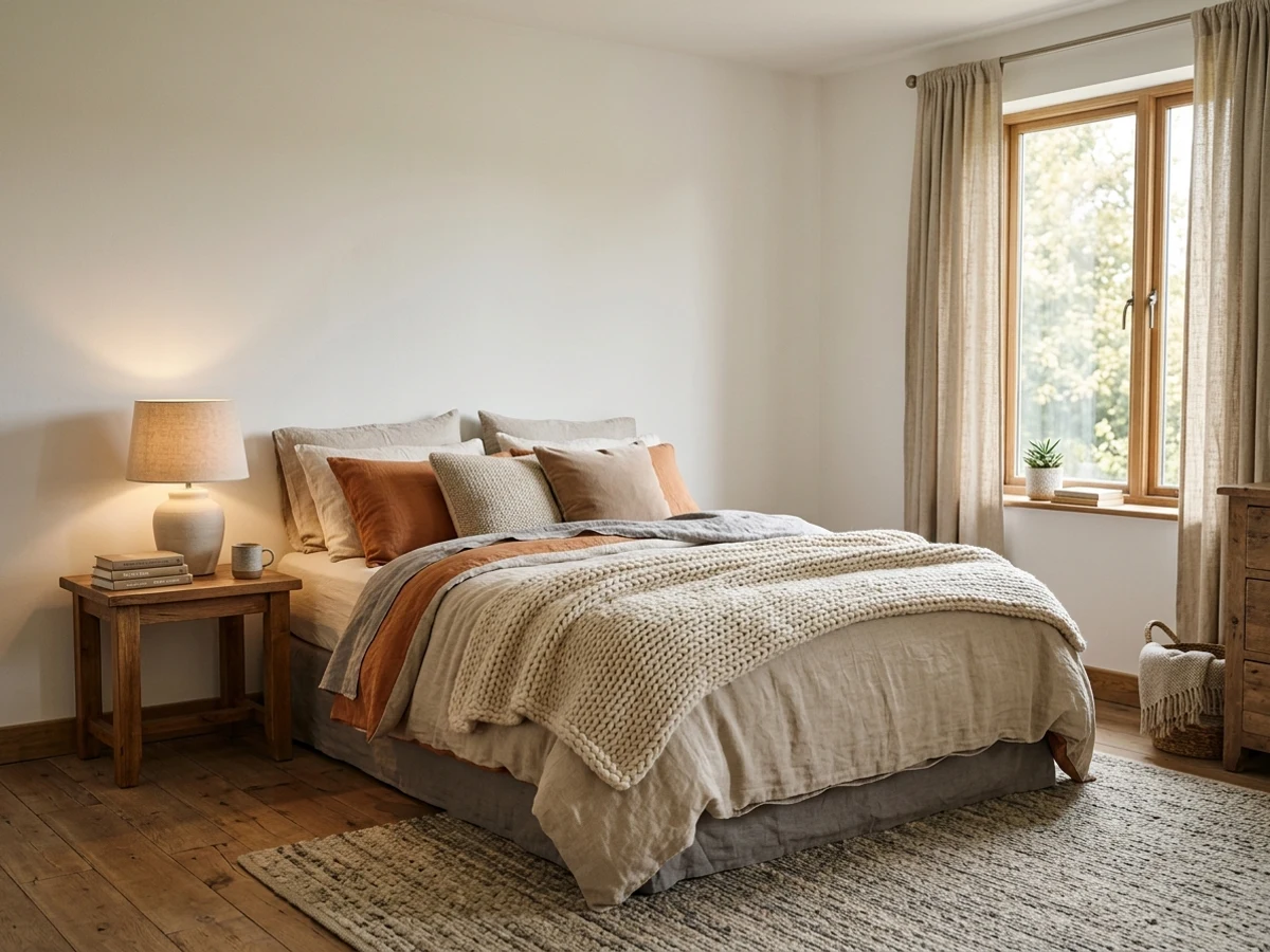 cozy bedroom before painting